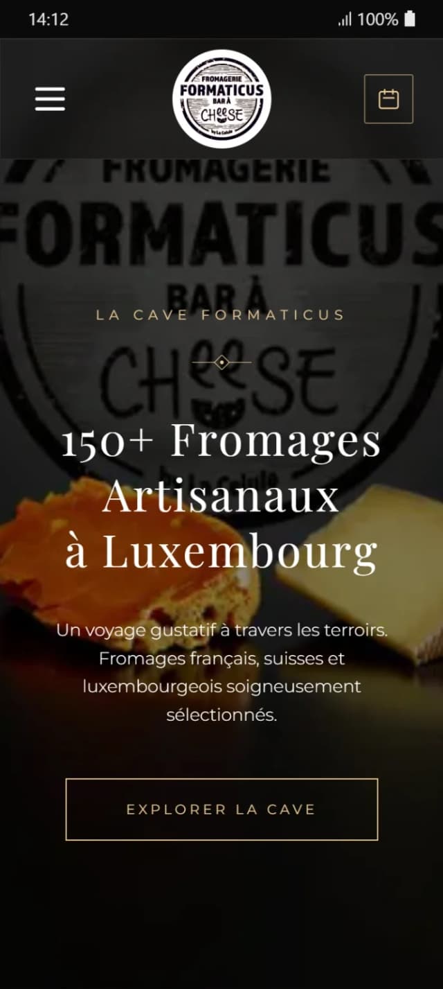 Site web Formaticus — Fromager artisanal, Dudelange, Luxembourg